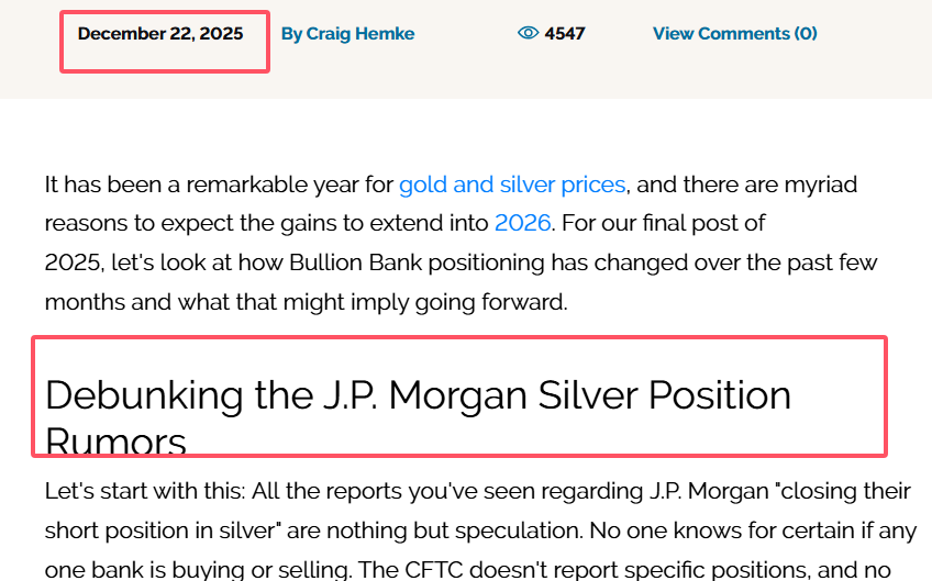 “大行白银爆仓”全网疯传!一文教你如何证伪