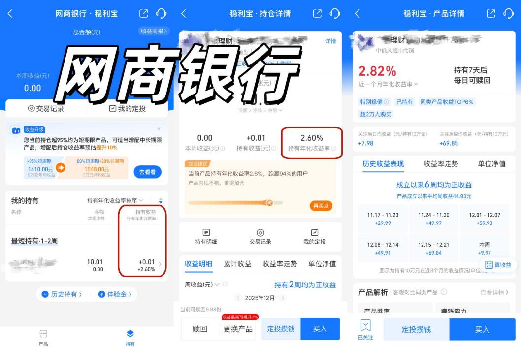 实测8家银行收益展示：多数未展示年化持仓收益率