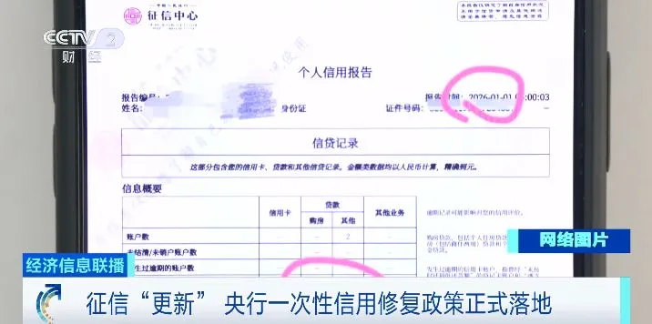 央视报道征信“更新”！建行解读信用报告变化