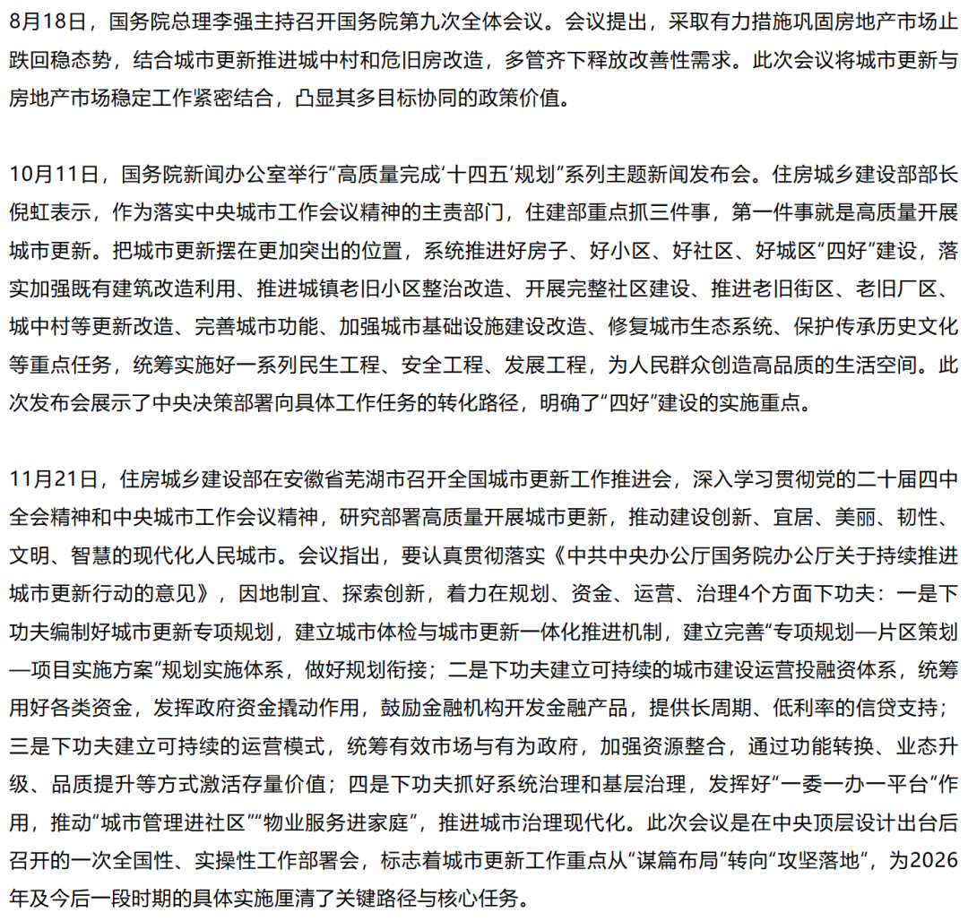 2025年城市更新政策汇编（中央层面+地方层面）