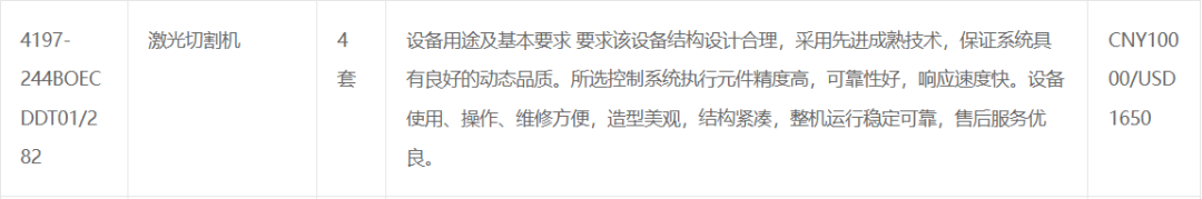 五套！大族激光连续中标京东方项目