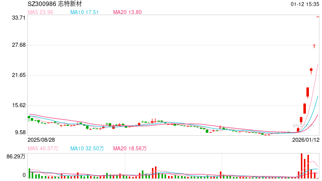 志特新材“20cm”6连板！今年最牛股停牌核查！图1