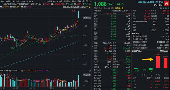 光模块、AI应用之后,机构提示这一低位算力机会!资金加速涌入创业板人工智能,159363两日吸金7亿元居首
